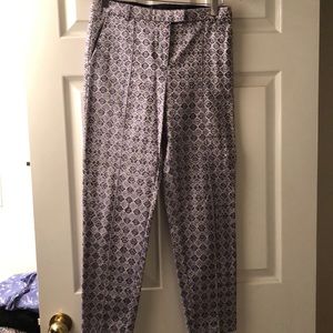 Top Shop Patterned Metallic Trousers